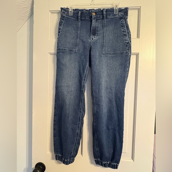 J.Crew Size 28 Blue Denim Jogger Jeans High Rise - Picture 3 of 9